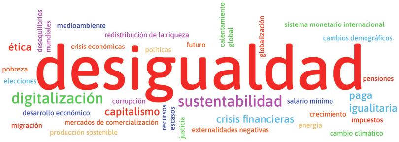 La nube de palabras en el prefacio hecha a partir de las respuestas de los estudiantes de la Universidad de Humboldt, que está dominada por la desigualdad, es típica. Los estudiantes de todo el mundo también nos han dicho que están interesados en la innovación, los problemas ambientales, el desempleo y la inestabilidad.