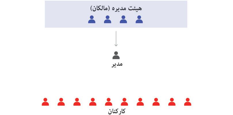 مالکان درباره استراتژی‌های بلندمدت تصمیم می‌گیرند.
: مالکان استراتژ‌ی‌های بلندمدت بنگاه اقتصادی درباره اینکه چگونه، چه چیزی را کجا تولید کنند را از طریق هیئت مدیره خود تعیین می‌کنند. سپس مدیر(یا مدیران) ار در جهت عملیاتی کردن این تصمیمات هدایت می‌کنند.
