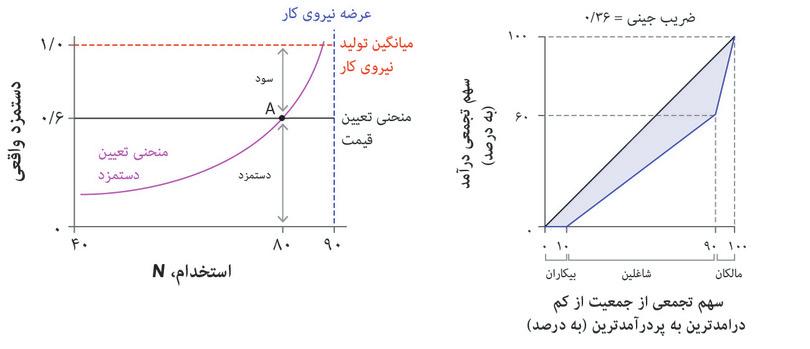 توزیع درآمد در توازن بازار نیروی کار