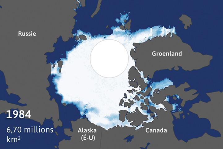 Étendue de la banquise arctique (1935–2014)