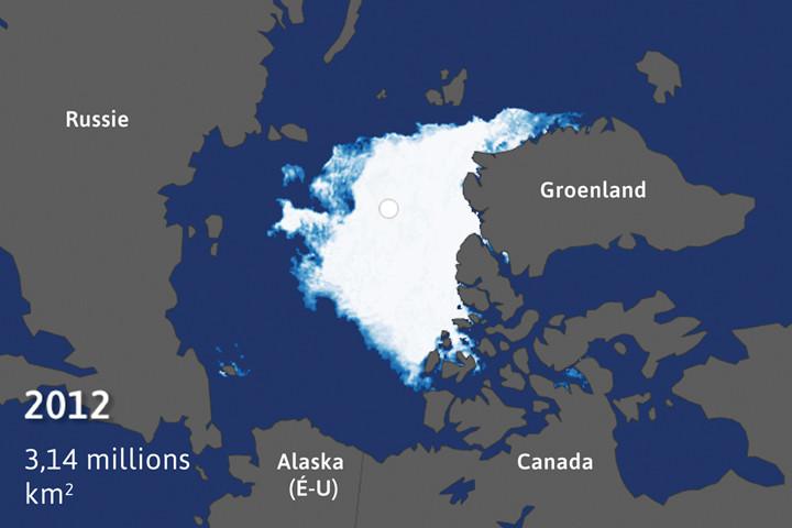 Étendue de la banquise arctique (1935–2014)
